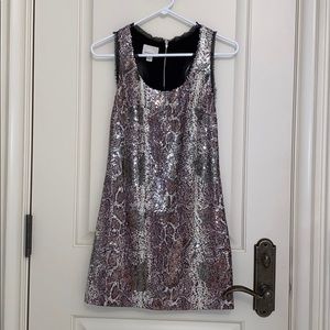 Donna Morgan sequin snakeskin dress